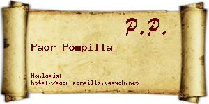 Paor Pompilla névjegykártya